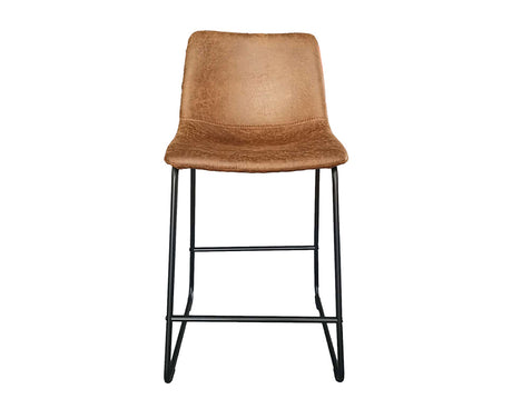 Chaise haute de comptoir cognac - Rousseau Furniture - Souffle d'Intérieur