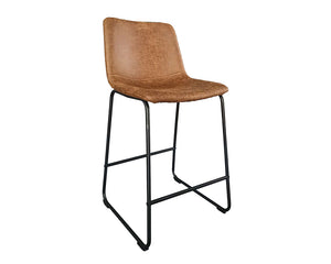 Chaise haute de comptoir cognac - Rousseau Furniture - Souffle d'Intérieur