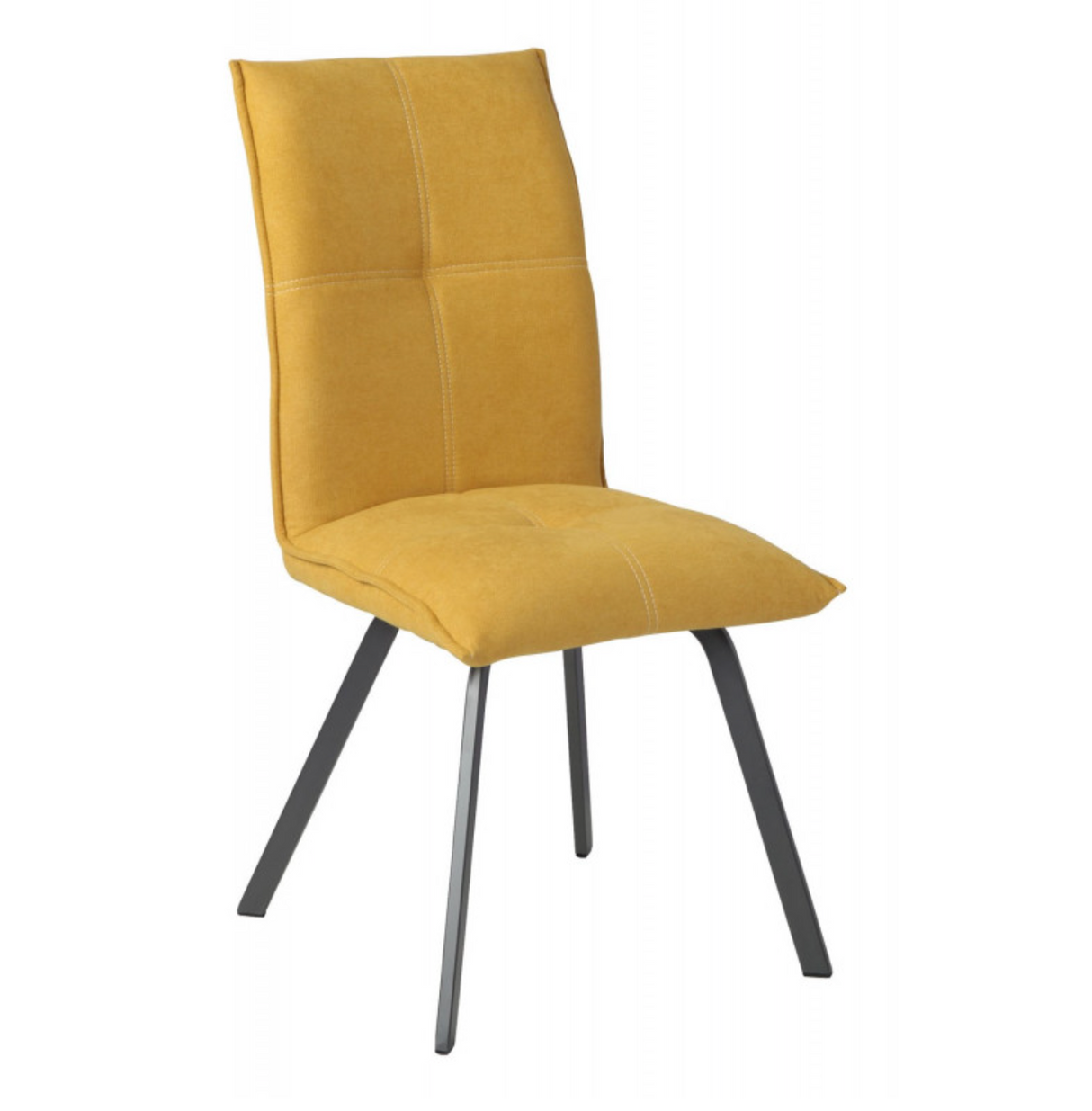 Chaise jaune moutarde en tissu - Veronica
