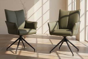 chaise pivotante cuir avec a lievens avec accoudoirs