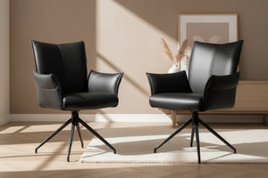 chaise pivotante cuir lievens 