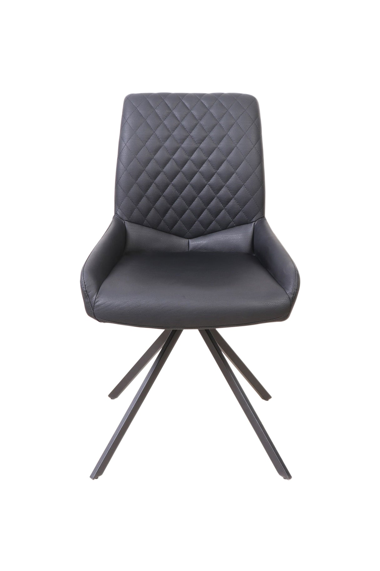 Chaise noir en simili cuir - Lola