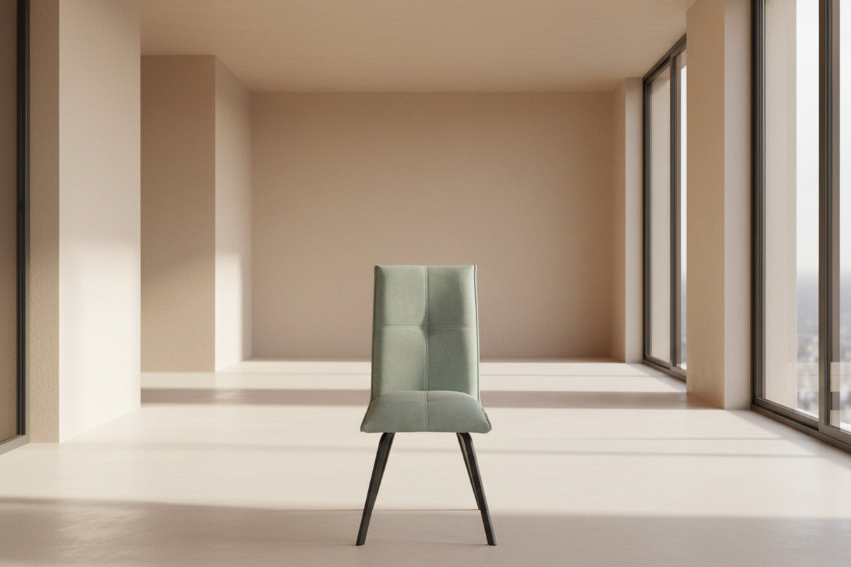 Chaise contemporaine pieds metal en tissu - SOUFFLE D'intérieur