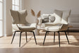 chaise de salle à manger pivotante en cuir - Lievens Cabanel