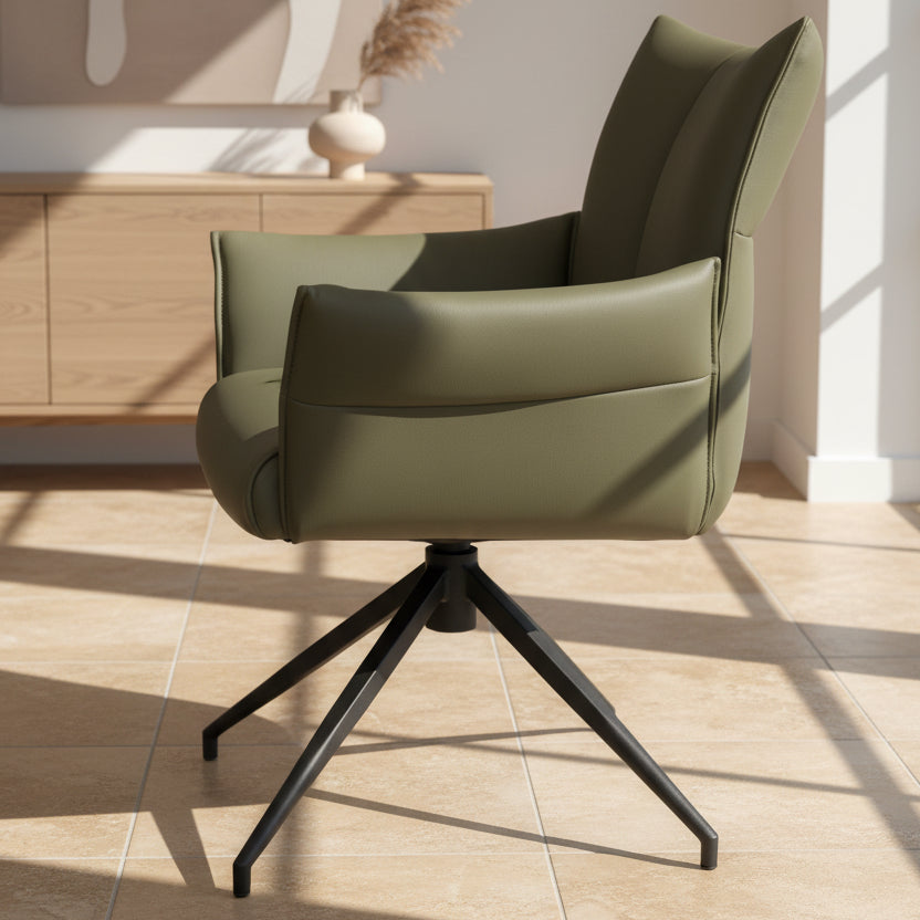 chaise pivotante cuir lievens 