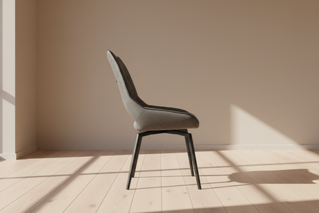 chaise de salle a manger pivotante grise - tablacasa - souffle d'intérieur