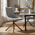 Chaise de repas Gura - vue 3/4 - velours