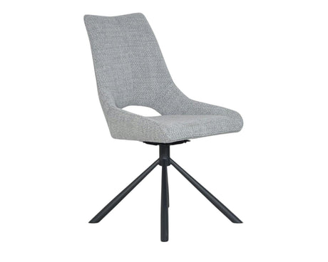 Chaise de repas pivotante en tissu grise - viadurini - souffle d'intérieur