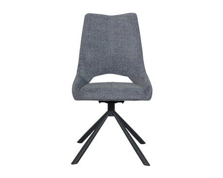 Chaise de repas pivotante en tissu grise - viadurini - souffle d'intérieur