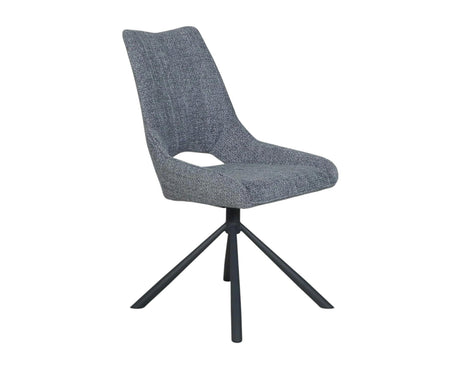 Chaise de repas pivotante en tissu grise - viadurini - souffle d'intérieur