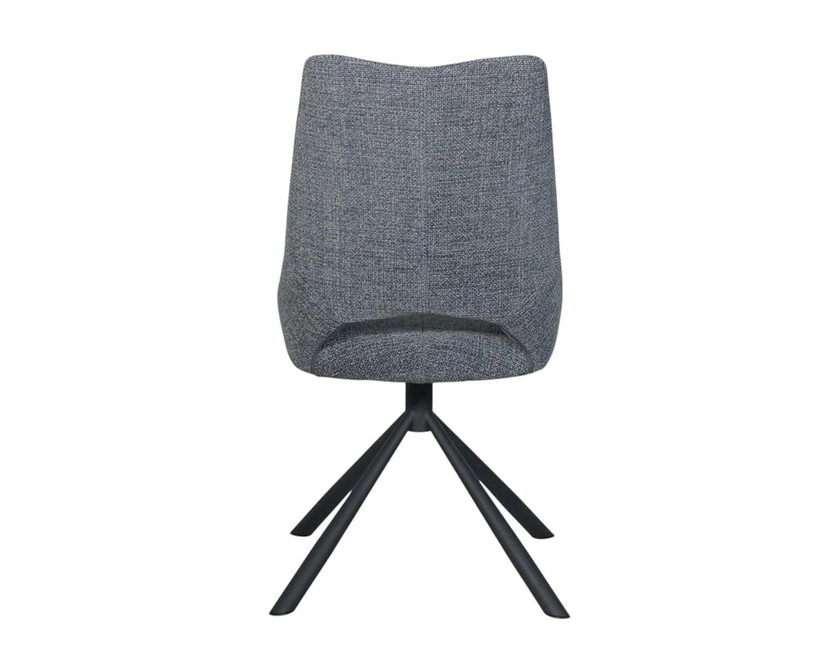Chaise de repas pivotante en tissu grise - viadurini - souffle d'intérieur