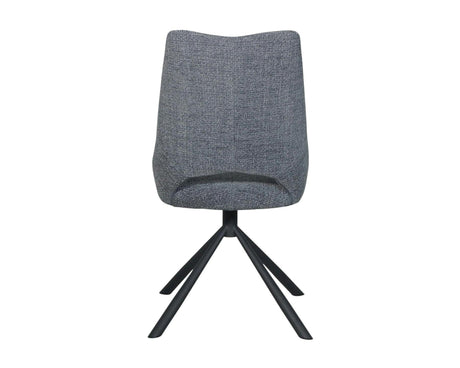 Chaise de repas pivotante en tissu grise - viadurini - souffle d'intérieur