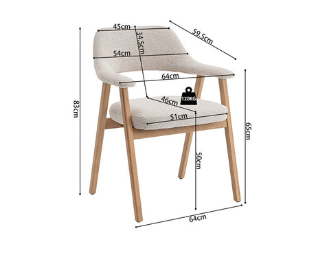 Schéma dimensions – Carmy – 64x83×59 cm