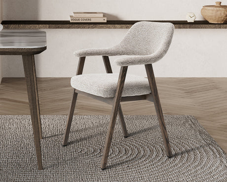 Chaise salle à manger Corail en situation – salle à manger – tissu sable