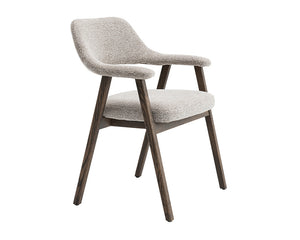 Chaise salle à manger Corail – tissu sable – vue 3/4