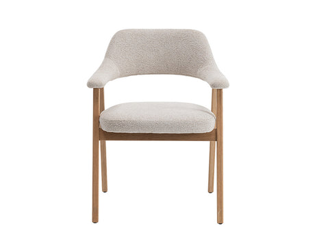 Vue de face – Corail – tissu beige