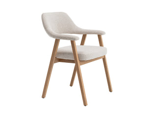 Vue 3/4 – Corail – tissu beige