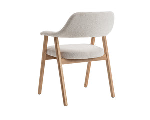 Vue 3/4 arrière – Corail – tissu beige