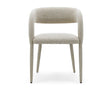Chaise salle à manger en tissu bouclette design - Souffle d'intérieur