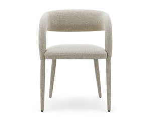 Chaise salle à manger en tissu bouclette design - Souffle d'intérieur