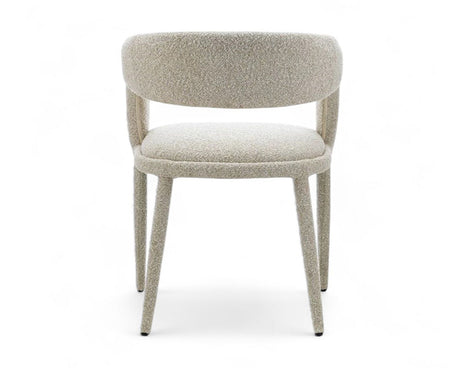 Chaise salle à manger en tissu bouclette design - Souffle d'intérieur