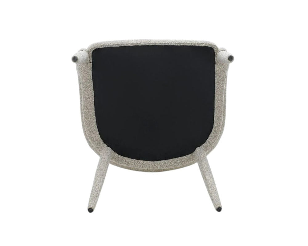 Chaise salle à manger en tissu bouclette design - Souffle d'intérieur