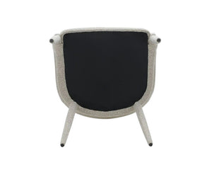 Chaise salle à manger en tissu bouclette design - Souffle d'intérieur