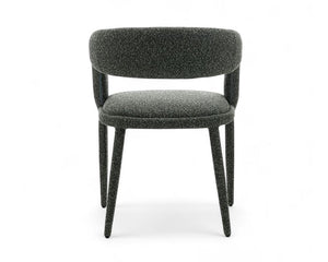 Chaise salle à manger en tissu bouclette design - Souffle d'intérieur