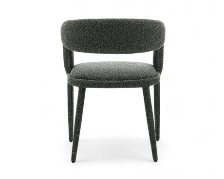 Chaise salle à manger en tissu bouclette design - Souffle d'intérieur