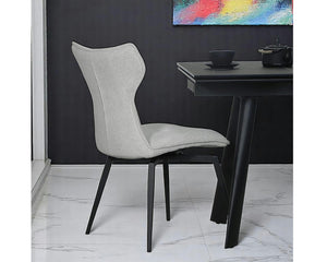 Chaise de repas pivotante en velours beige - pierimport - Souffle d'intérieur