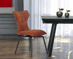 Chaise de repas pivotante en velours marron - pierimport - Souffle d'intérieur