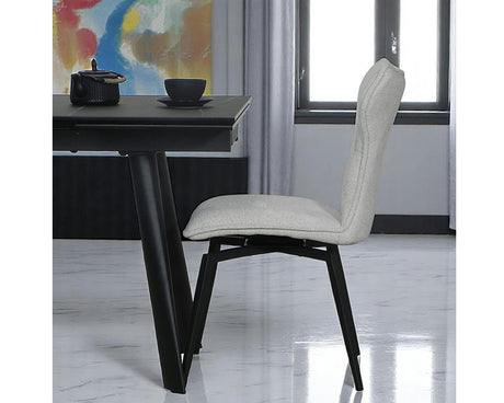 Chaise de repas pivotante en velours beige - pierimport - Souffle d'intérieur