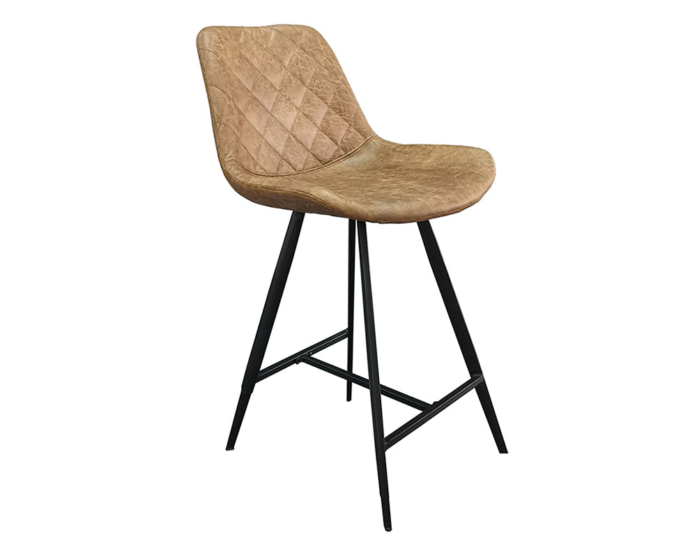 Chaises de comptoir cuisine cognac - Rousseau Furniture - Souffle d'Intérieur