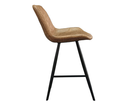 Chaises de comptoir cuisine cognac - Rousseau Furniture - Souffle d'Intérieur