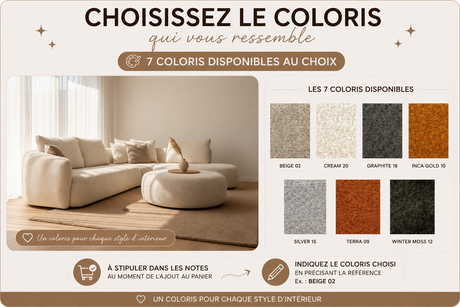 canape d'angle arrondi bouclette - confortluxe