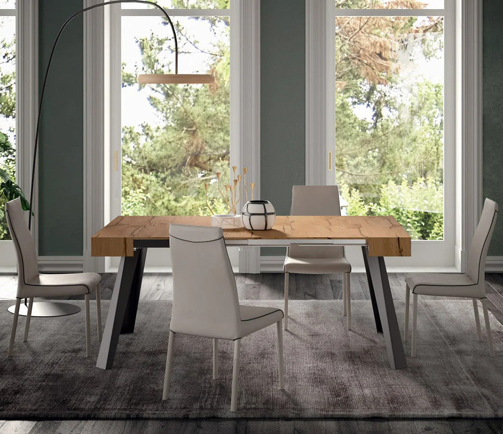 Console extensible bois chêne clair - Ozzio - Souffle d'intérieur