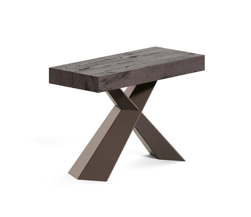 Console extensible bois et pieds métal - Ozzio - Souffle d'intérieur