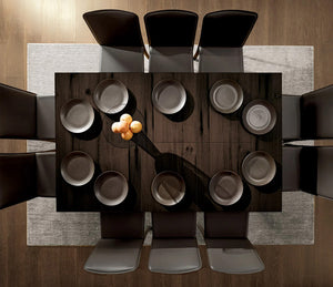 Console extensible bois et pieds métal - Ozzio - Souffle d'intérieur