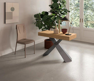 Console extensible bois et pieds métal - Ozzio - Souffle d'intérieur