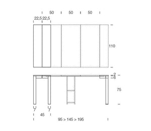 Console table extensible avec 3 rallonges - Altacom - Souffle d'intérieur