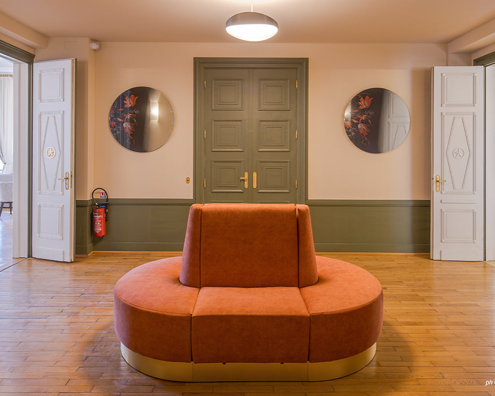 Miroir rond motif floral Museo – zoom motif fleurs