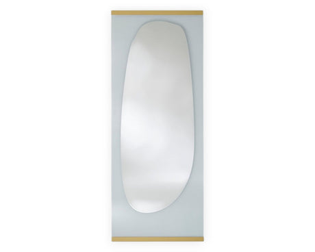 Miroir mural design rectangulaire contemporain Obu – vue de face – cadre verre