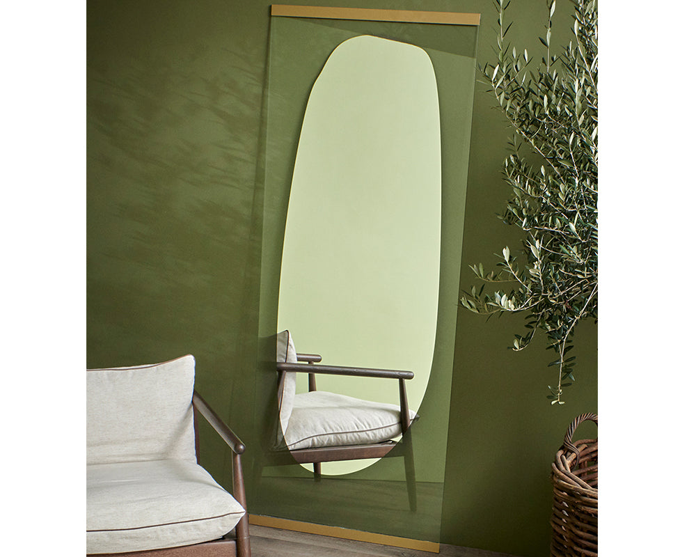 Miroir mural organique Obu – zoom silhouette épurée