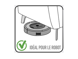 demonstration du robot aspirateur sous un canapé