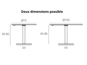 Table basse ronde relevable en céramique – Dorlan