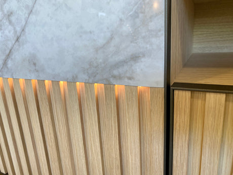 MEUBLE tv bois et céramique  zagas oblique 