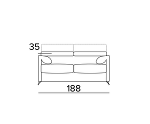 3-seater convertible sofa L191cm - Lora