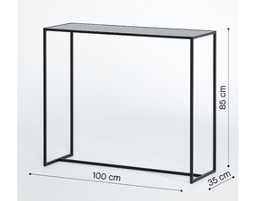 Console d'entrée en verre teinté - Mia
