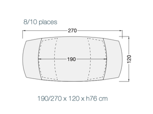 Extendable ceramic table 190x120cm - Missy