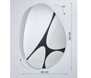 Dimensions Miroir mural art déco - Deknudt mirrors - Souffle d'Intérieur